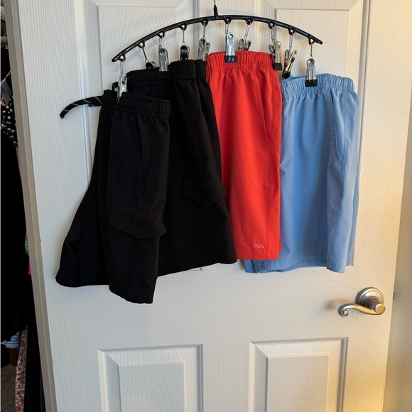 Stylish Black, Red, and Blue Shorts Set - Picture 1 of 3